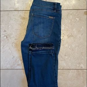 White House Black Market Dark Blue Cropped Jeans
